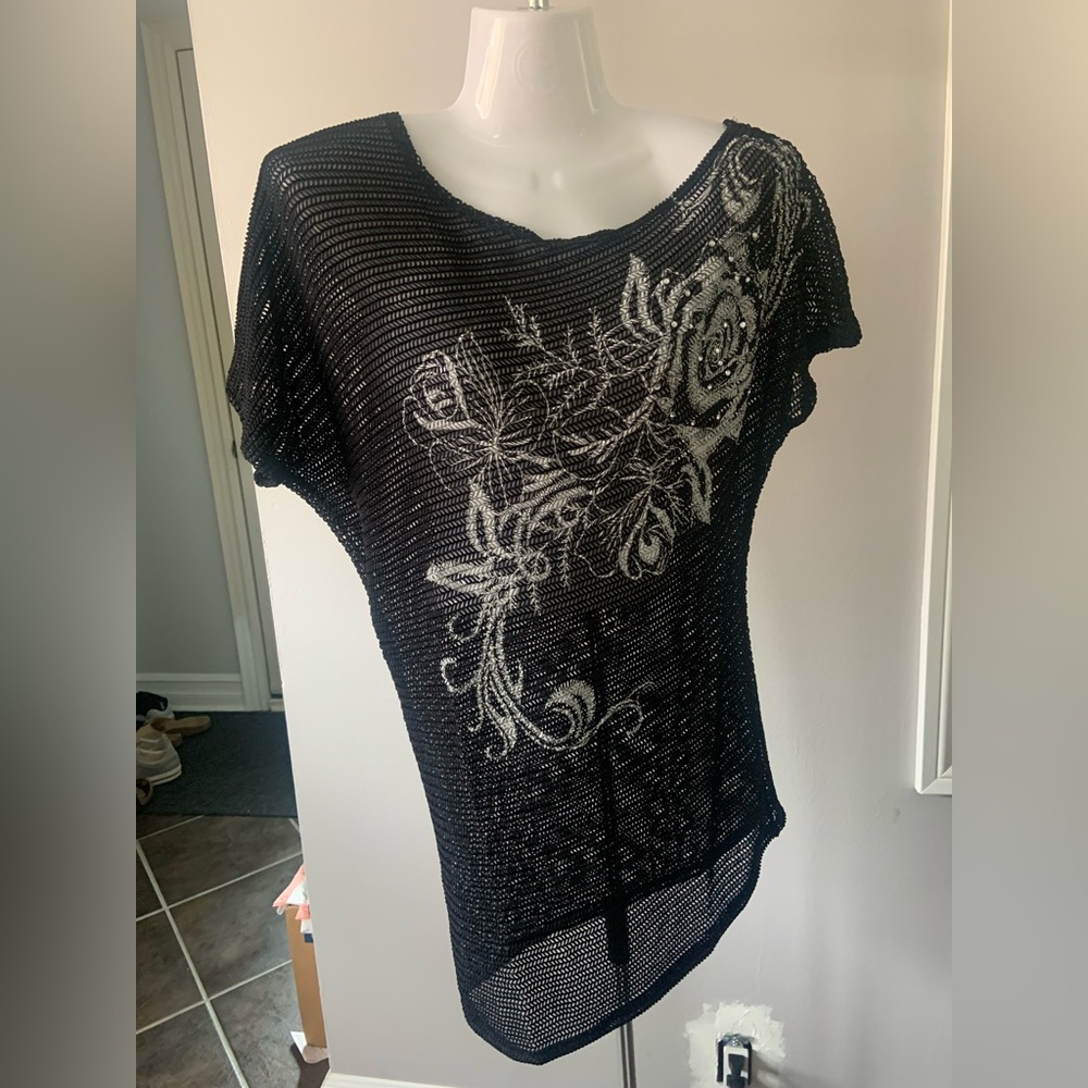 UK2LA black t-shirt tunic